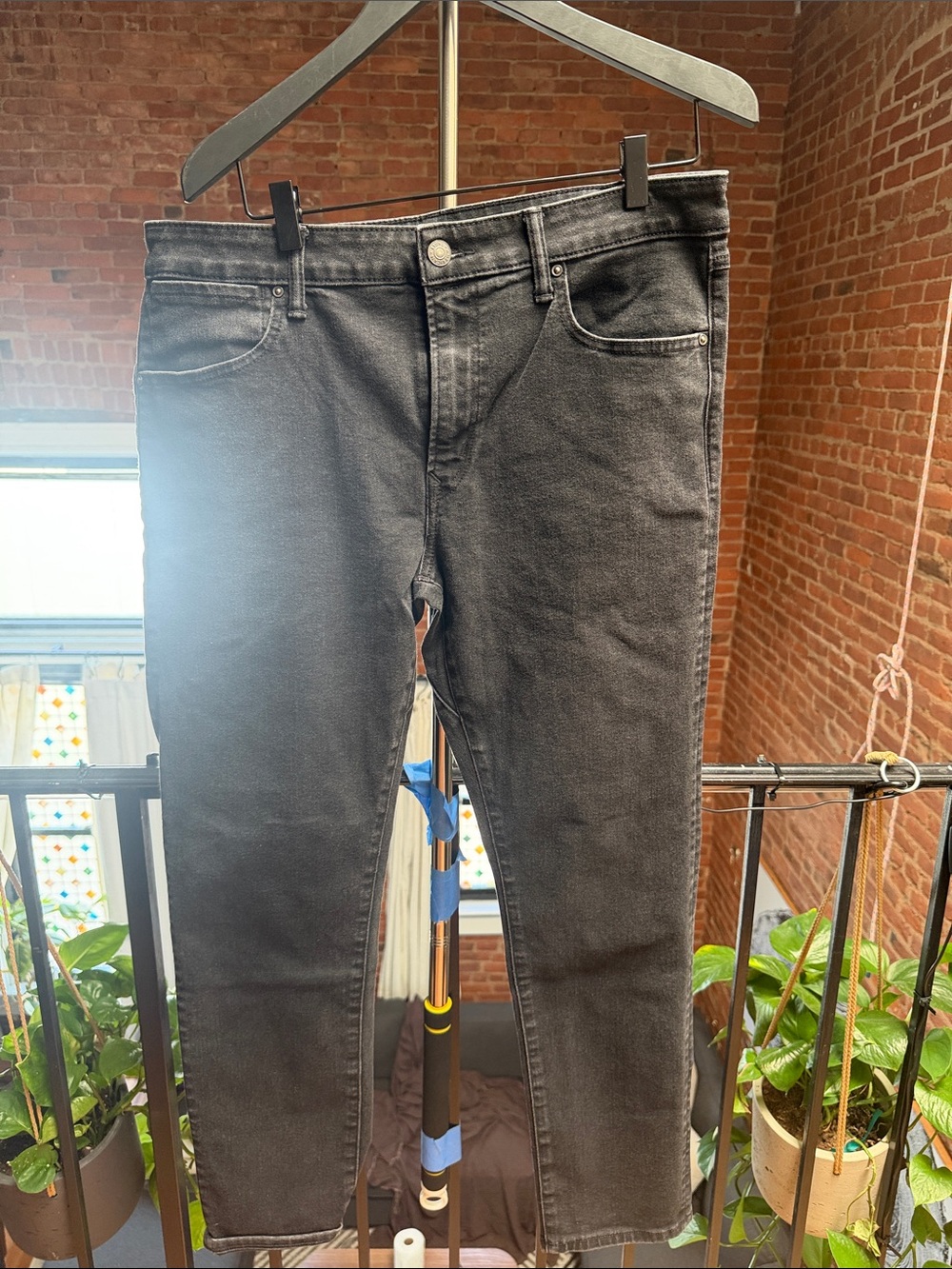 American Eagle Outfitters Black Slim Straight Jeans